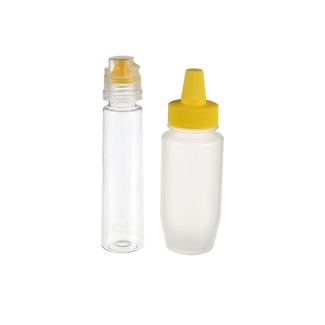 زجاجة عسل بلاستيكية أسطوانية مستقيمة فارغة / PP زجاجة KM